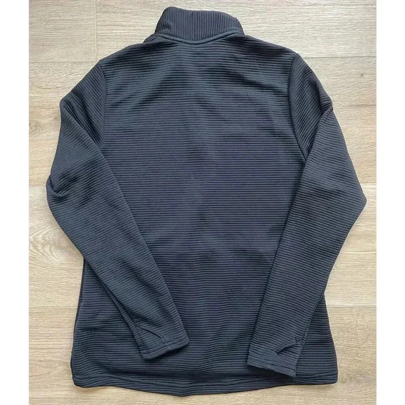 Adidas Golf Essential Women's Ribbed Jacket Textured Black Long Sleeve Sz L - Picture 3 of 11